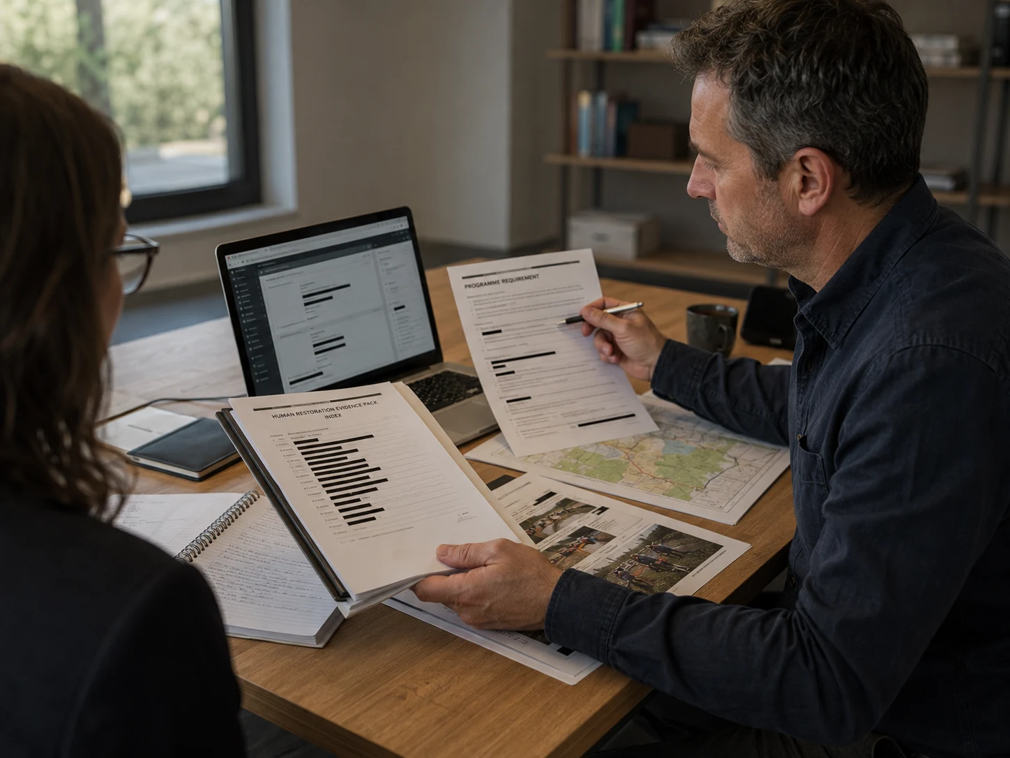 A downstream reviewer assessing a Human Restoration Evidence Pack